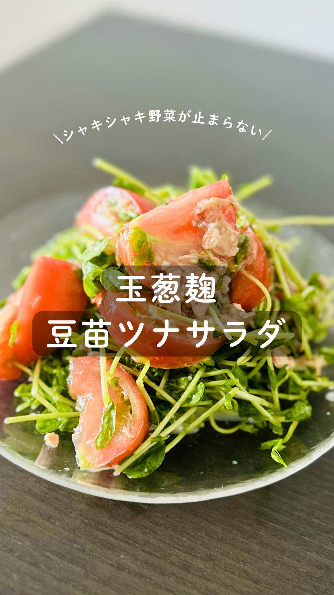 玉葱麹の豆苗ツナサラダ
