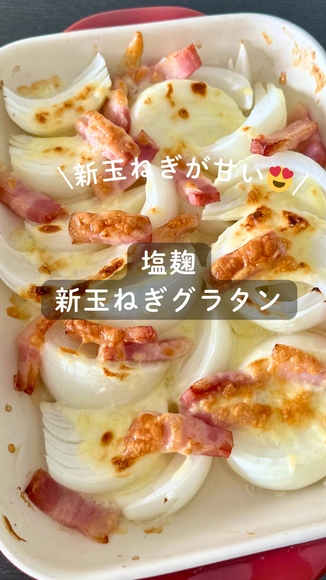 塩麹新玉ねぎグラタン