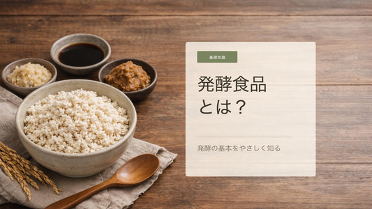 発酵食品とは？味噌・醤油・麹調味料の基本をやさしく整理